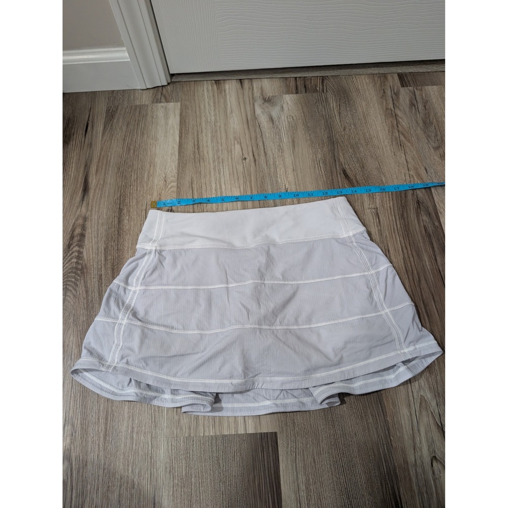 Lululemon, Wmns 4, Pace Rival Mid-Rise Skort, Light Gray, Tennis Golf Activewear